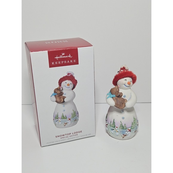 Hallmark Other - 2022 Hallmark Keepsake Ornament Snowtop Lodge Special Edition Snowman Puppy Dog